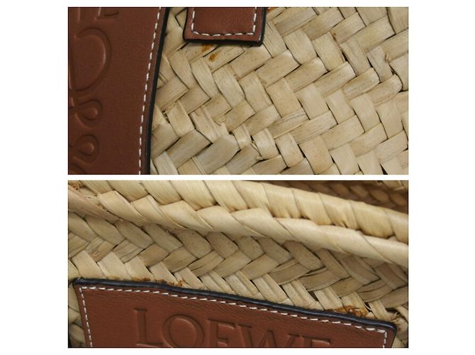 Borsa in rafia Loewe (Piccola) Marrone - vista 8