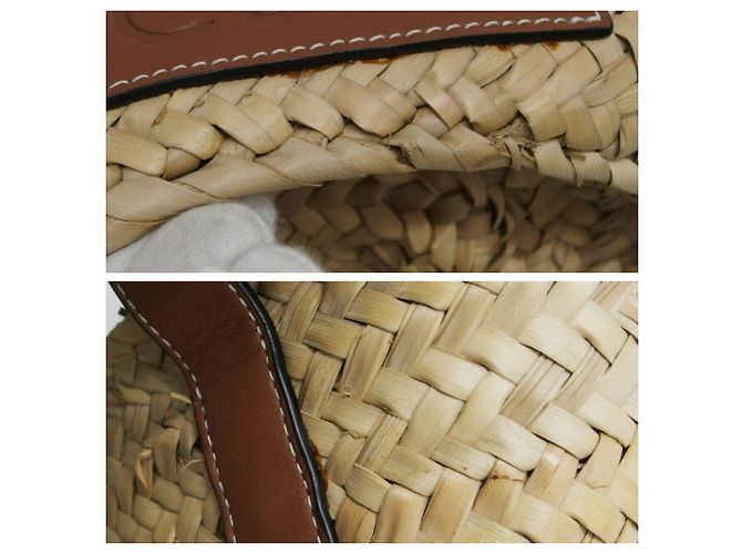 Borsa in rafia Loewe (Piccola) Marrone - vista 9