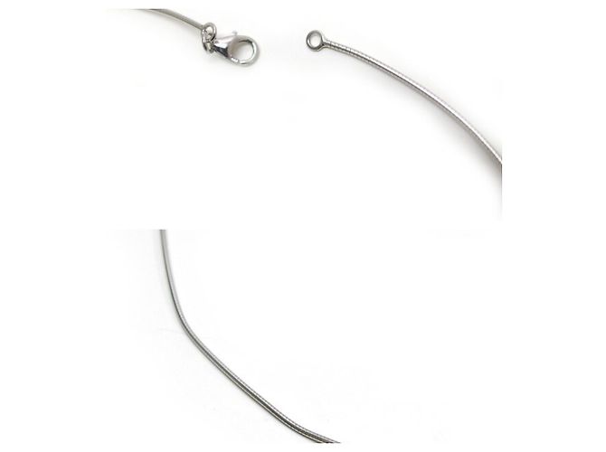 Hermès Collar de cadena plateada Hermes Pop H Plata Blanco - vista 7