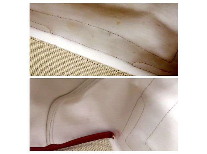 Borsa Tote Cabas S Navy di Balenciaga Bianco Rosso - vista 11