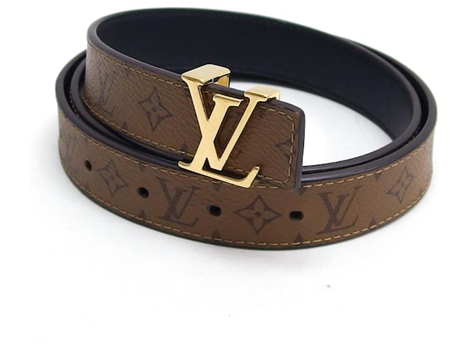 Cintura LV Initial Monogram Reverse Louis Vuitton Marrone Nero Marrone scuro - vista 2