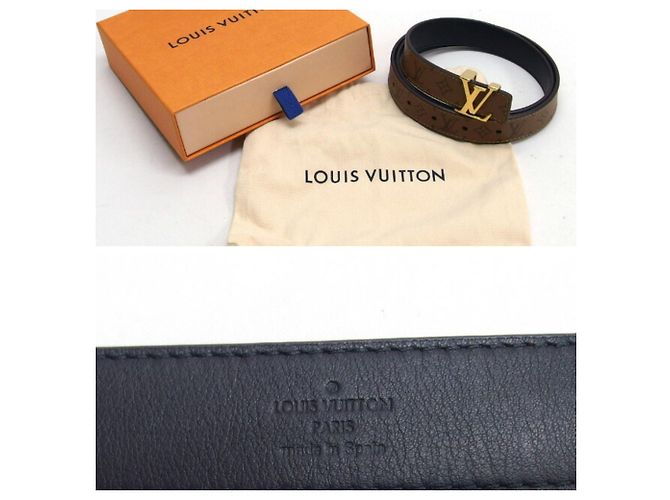 Cintura LV Initial Monogram Reverse Louis Vuitton Marrone Nero Marrone scuro - vista 4