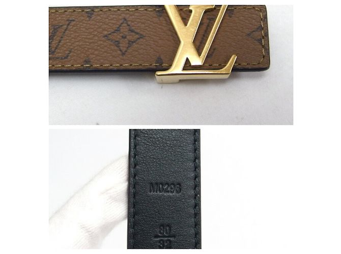 Cintura LV Initial Monogram Reverse Louis Vuitton Marrone Nero Marrone scuro - vista 5