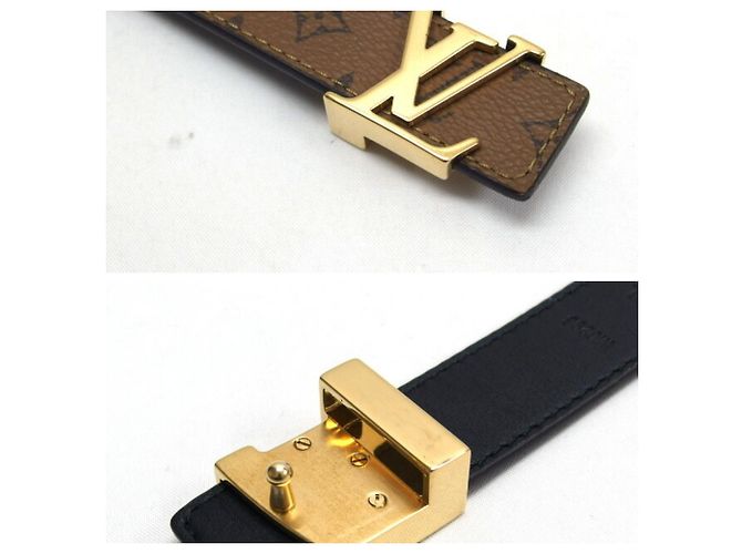 Cintura LV Initial Monogram Reverse Louis Vuitton Marrone Nero Marrone scuro - vista 6