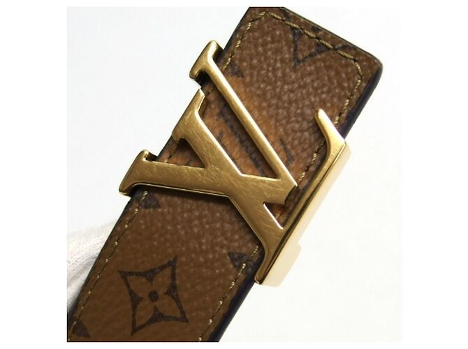 Cintura LV Initial Monogram Reverse Louis Vuitton Marrone Nero Marrone scuro - vista 9