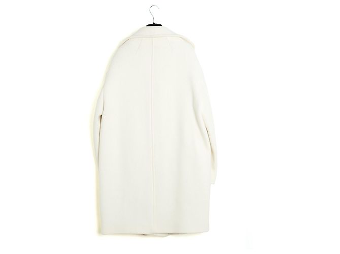Etro 2023 Abrigo Oversized FR36 Ecru Lana Abrigo de Media Temporada UK8 US6 NWT Crudo - vista 5
