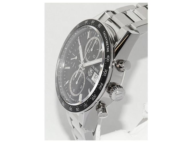 TAG Heuer Carrera Calibre 16 Edelstahl-Chronograph Schwarz - Ansicht 3