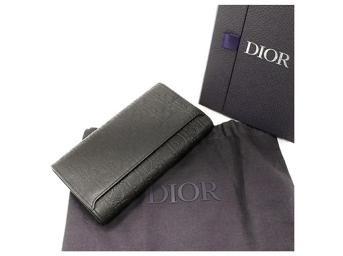 Cartera larga Dior Gravity de piel de ternera Christian Dior 2ESBC328FLG_H00N Negro - vista 2