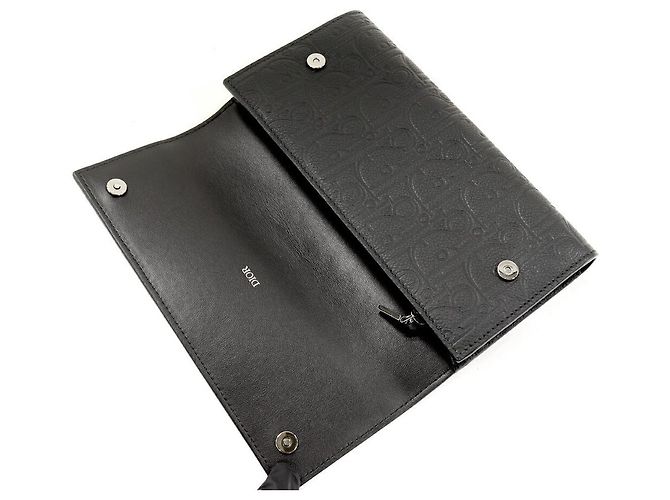 Cartera larga Dior Gravity de piel de ternera Christian Dior 2ESBC328FLG_H00N Negro - vista 3