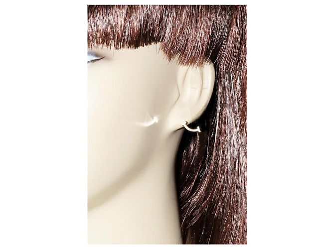 Tiffany & Co Orecchini Tiffany T Smile Au750 Rosa - vista 2