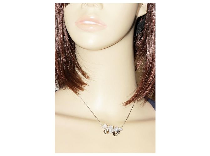 Collar Péndulo de Ramo de Flores de Papel Pt950 Tiffany & Co. Plata - vista 2