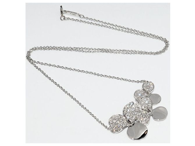 Collar Péndulo de Ramo de Flores de Papel Pt950 Tiffany & Co. Plata - vista 4
