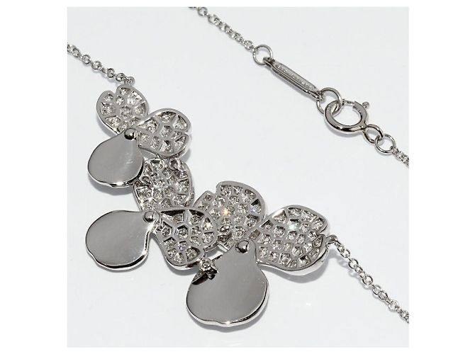 Collar Péndulo de Ramo de Flores de Papel Pt950 Tiffany & Co. Plata - vista 5