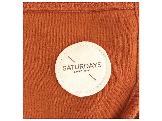 Autre Marque Bermuda de algodão Saturdays Surf NYC Laranja - vista 6