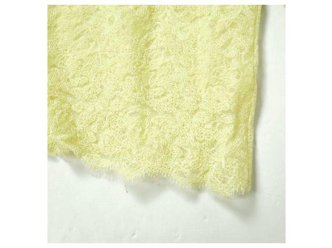 Autre Marque Bestickte Bluse mit Spitzenbesatz Drawer Gelb - Ansicht 4