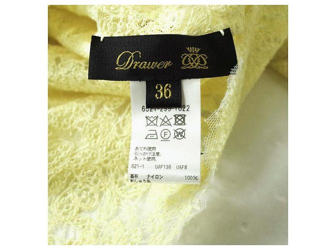 Autre Marque Bestickte Bluse mit Spitzenbesatz Drawer Gelb - Ansicht 6