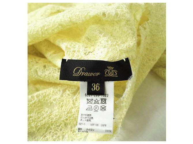 Autre Marque Bestickte Bluse mit Spitzenbesatz Drawer Gelb - Ansicht 7