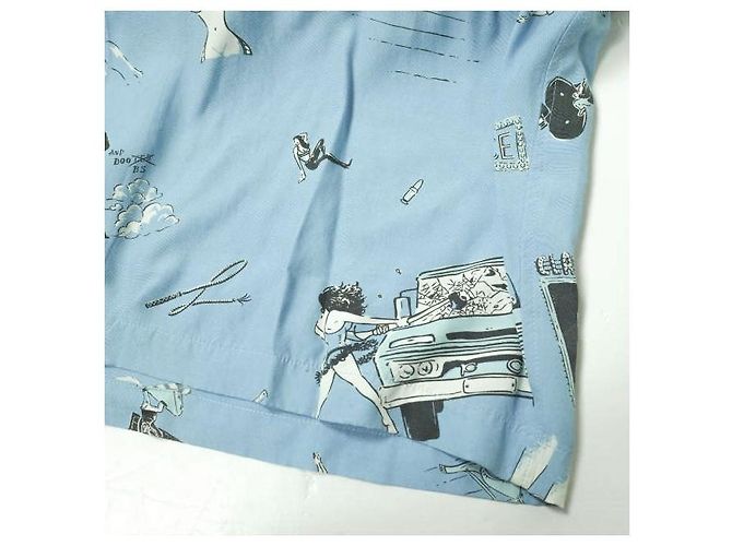 Autre Marque Porter Classic ALOHA SHIRT STRONG WOMEN & RUSS Rayon Shirt Blue - view 5