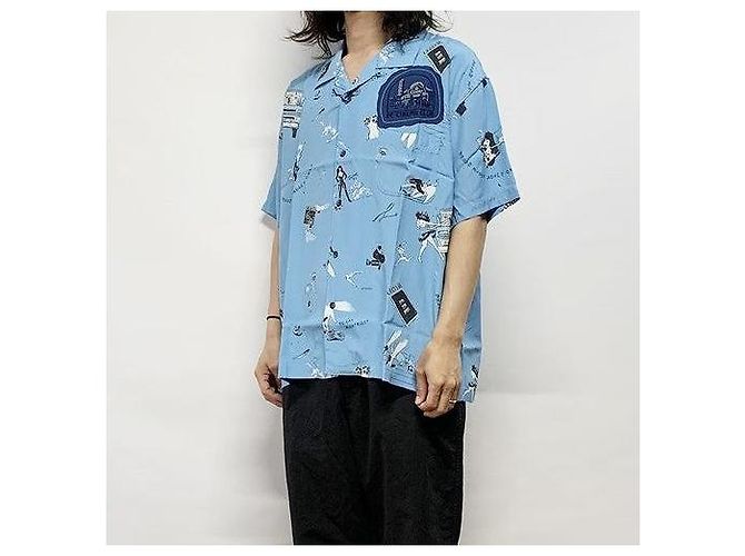 Autre Marque Porter Classic ALOHA SHIRT STRONG WOMEN & RUSS Rayon Shirt Blue - view 8