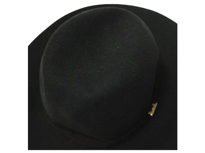Autre Marque Chapéu de Lã Shaggy Ribbon Maniera Preto - vista 5