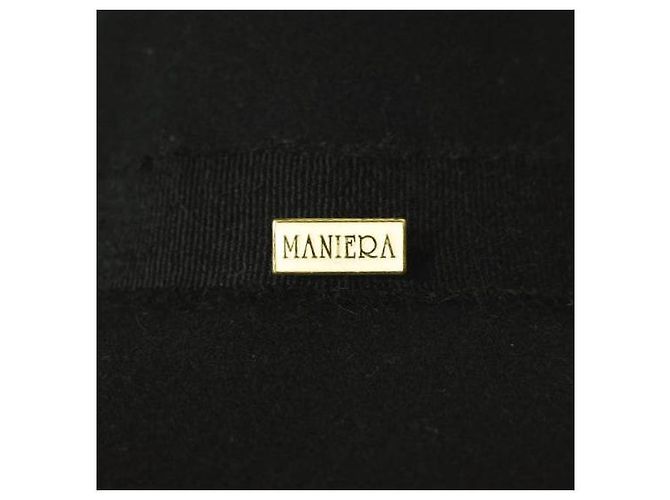 Autre Marque Chapéu de Lã Shaggy Ribbon Maniera Preto - vista 6