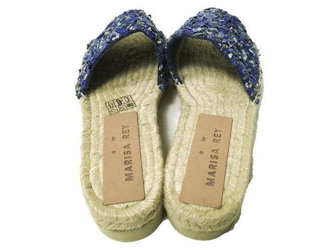 Autre Marque Sandali Espadrilles in Juta e Pelle MARISA REY TAMARU Blu Blu navy - vista 4