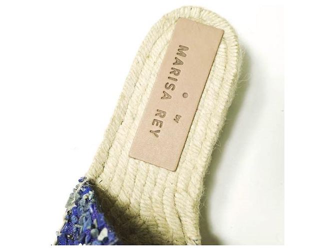 Autre Marque Sandali Espadrilles in Juta e Pelle MARISA REY TAMARU Blu Blu navy - vista 6