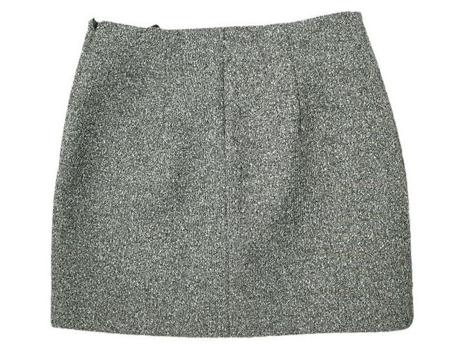 Autre Marque Falda Mini Bonding T de ALEXANDER WANG Negro Blanco - vista 2