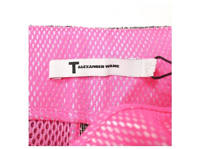 Autre Marque Falda Mini Bonding T de ALEXANDER WANG Negro Blanco - vista 4
