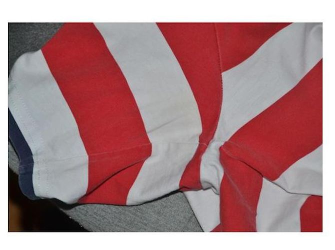 Crop top de algodón Alberta Ferretti blanco y rojo Roja - vista 4