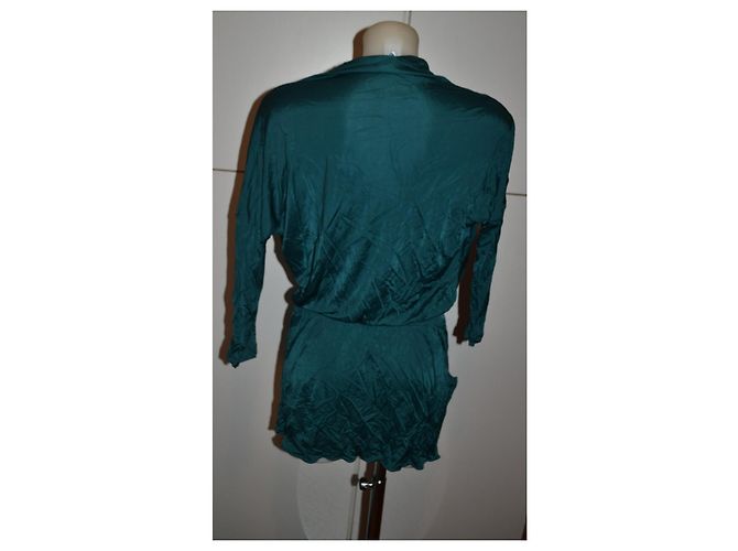 Top Patrizia Pepe Verde Petrolio Stile Mini Abito - vista 3