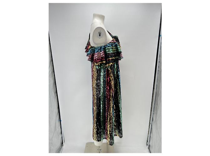 Autre Marque Abito con paillettes multicolore - vista 3