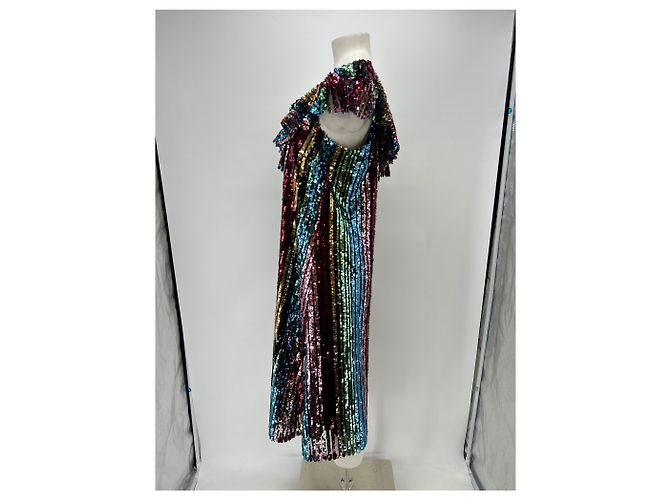 Autre Marque Abito con paillettes multicolore - vista 4