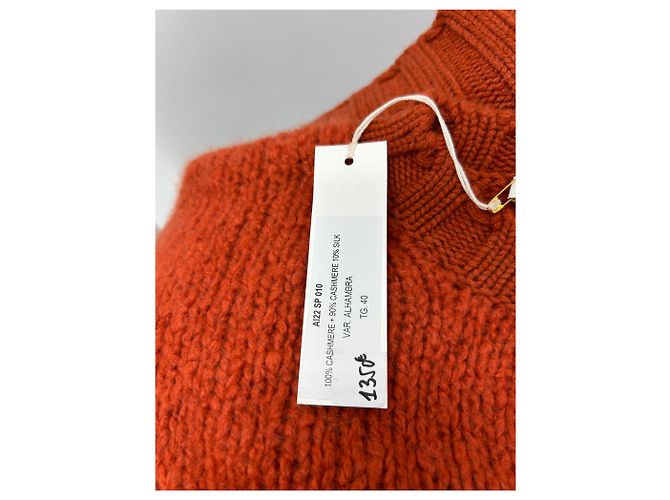 Autre Marque Maglione arancione in cashmere - vista 6