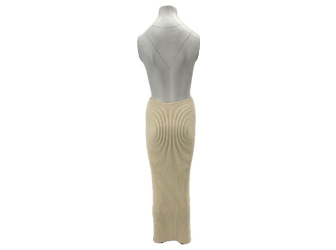 Autre Marque Falda de lana beige NERVURE - vista 2