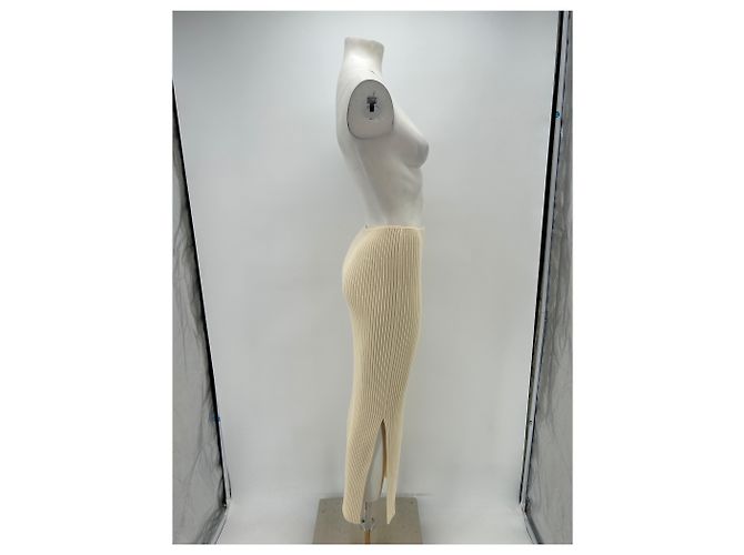Autre Marque Falda de lana beige NERVURE - vista 3