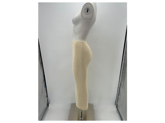 Autre Marque Falda de lana beige NERVURE - vista 4