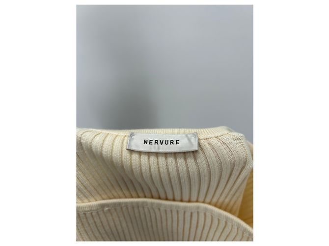 Autre Marque Falda de lana beige NERVURE - vista 5