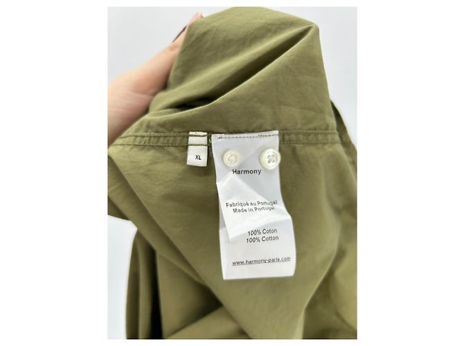 Autre Marque Kaki Baumwollhemd Khaki - Ansicht 4