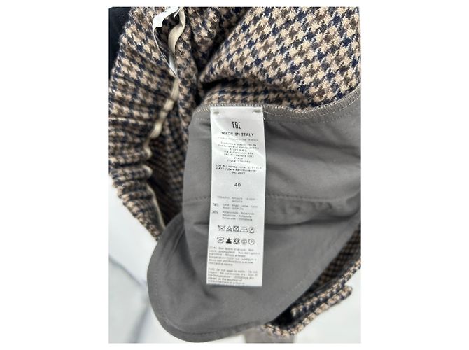 Autre Marque Calça de lã xadrez Marrom - vista 5