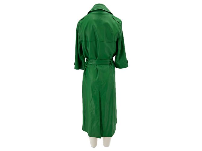 Autre Marque Abrigo trench de cuero verde ZEYNEP ARCAY - vista 2