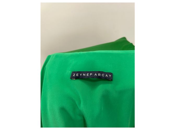 Autre Marque Abrigo trench de cuero verde ZEYNEP ARCAY - vista 5