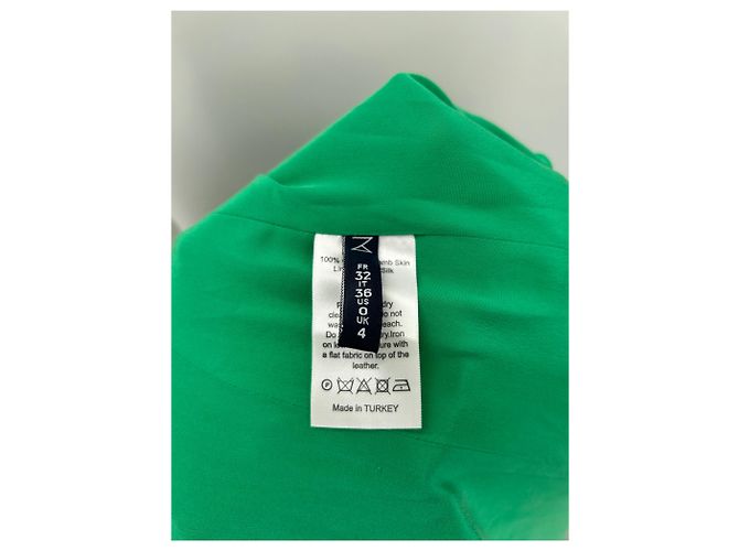 Autre Marque Abrigo trench de cuero verde ZEYNEP ARCAY - vista 6