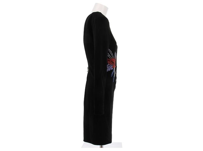 Balmain Vestido negro de espalda descubierta bordado - vista 3
