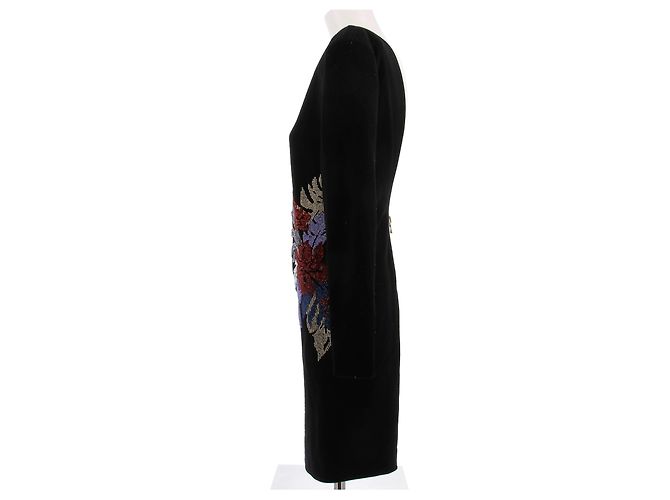 Balmain Vestido negro de espalda descubierta bordado - vista 4