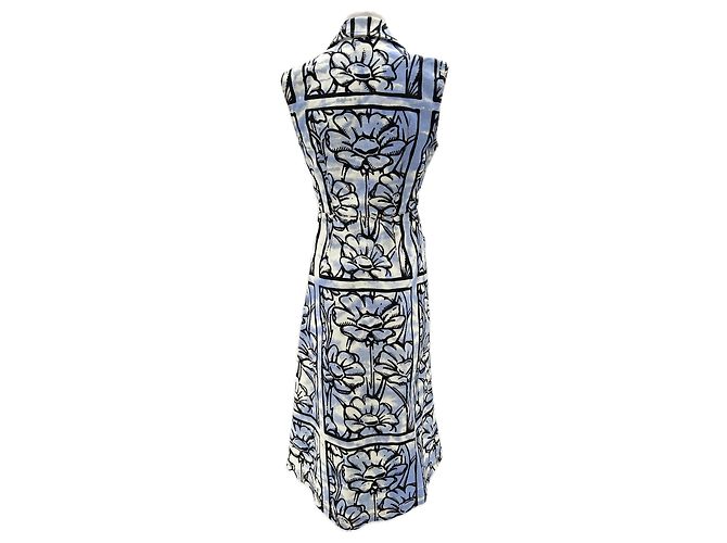 Fendi Denim-Kleid mit Blumenmuster Blau - Ansicht 2