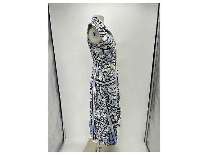 Fendi Denim-Kleid mit Blumenmuster Blau - Ansicht 3