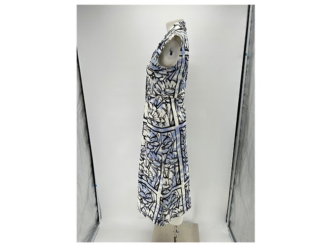 Fendi Denim-Kleid mit Blumenmuster Blau - Ansicht 4
