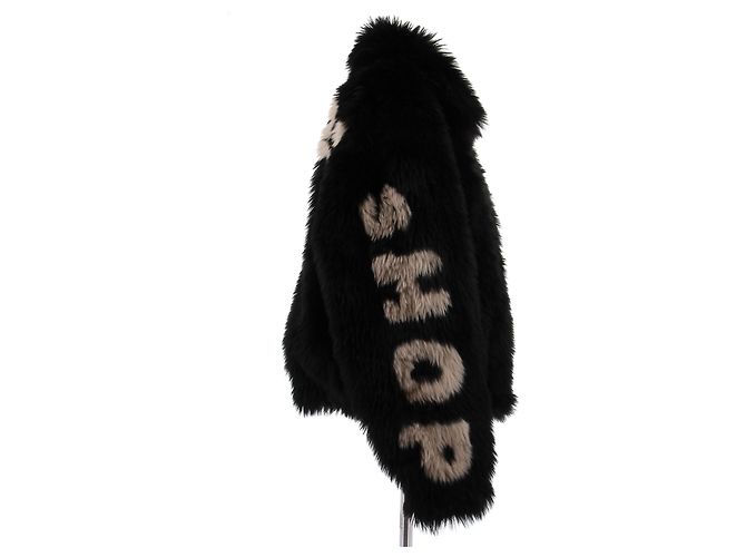 Autre Marque Schwarze Kunstfelljacke - Ansicht 3