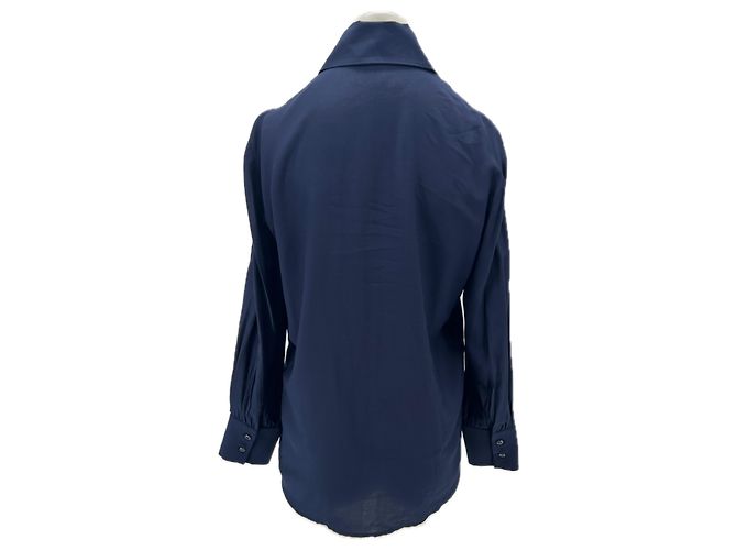 Autre Marque VAKKO Bluse Marineblau Größe 36 - Ansicht 2